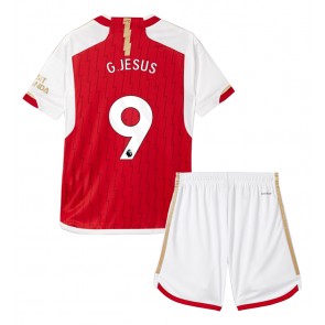 Arsenal Gabriel Jesus #9 Hemmaställ Barn 2023-24 Kortärmad (+ Korta byxor)